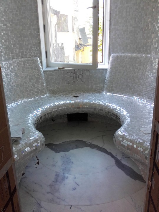 sauna in mosaico