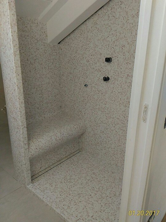 Doccia Wedi rivestita con mosaico Bisazza miscela 10 Susanna