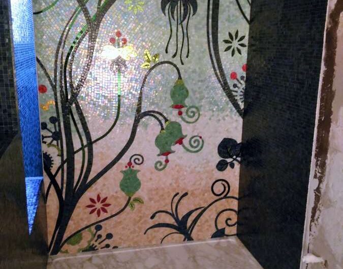 Pannello decorativo realizzato con mosaico Sicis