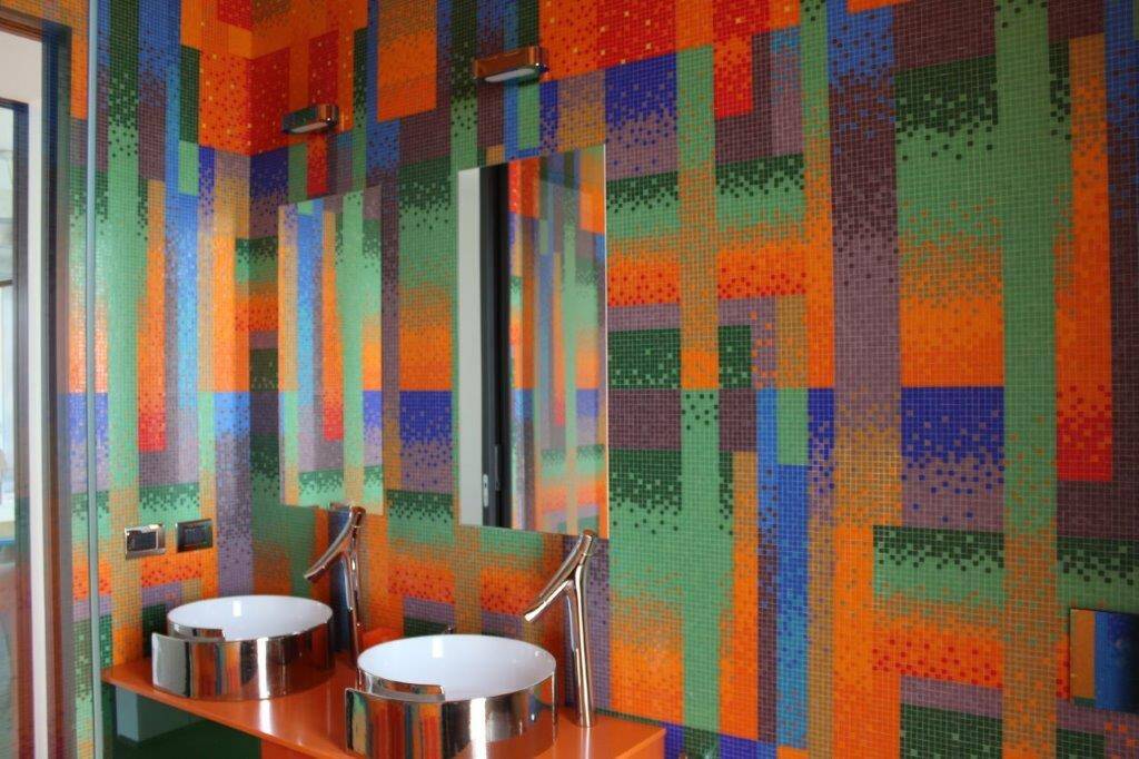 Bagno Bisazza mosaico formato 10x10 mm a Milano