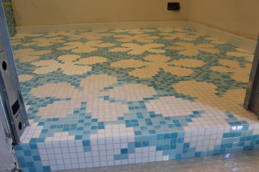Mosaico Bisazza a fiori tessere 20x20 mm