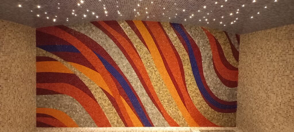 realizzazione bagno turco in mosaico