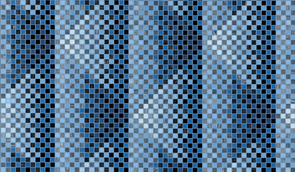 Mosaico Bisazza Modern Pyramid Blue